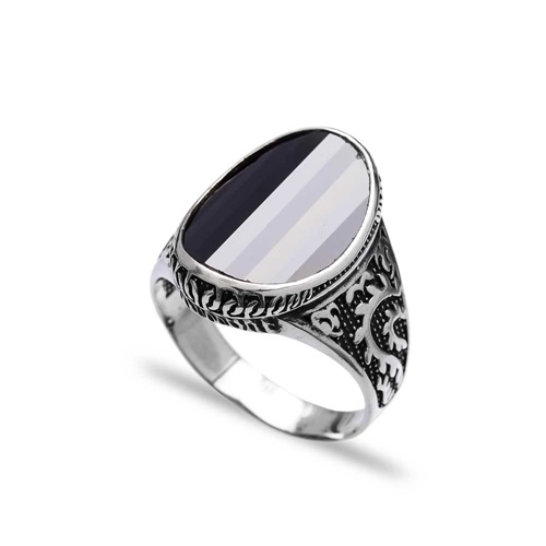 Onyx Authentic Men Ring Wholesale Handmade 925 Sterling Silver